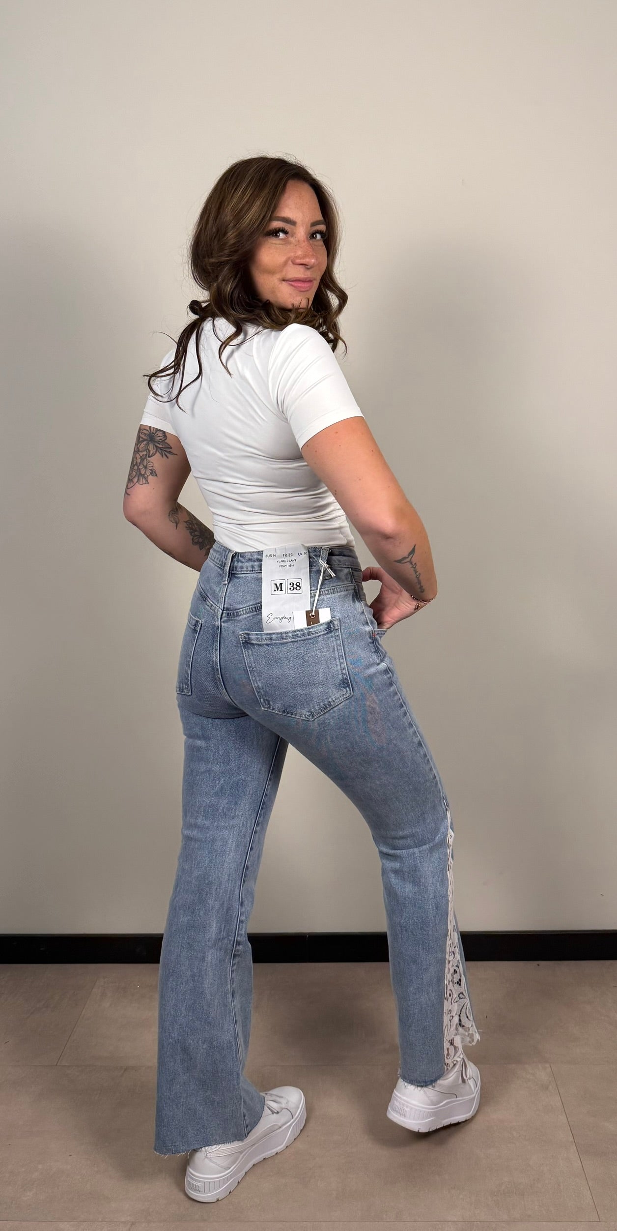 JEANS - EVERYDAY JEANS - denim met kant