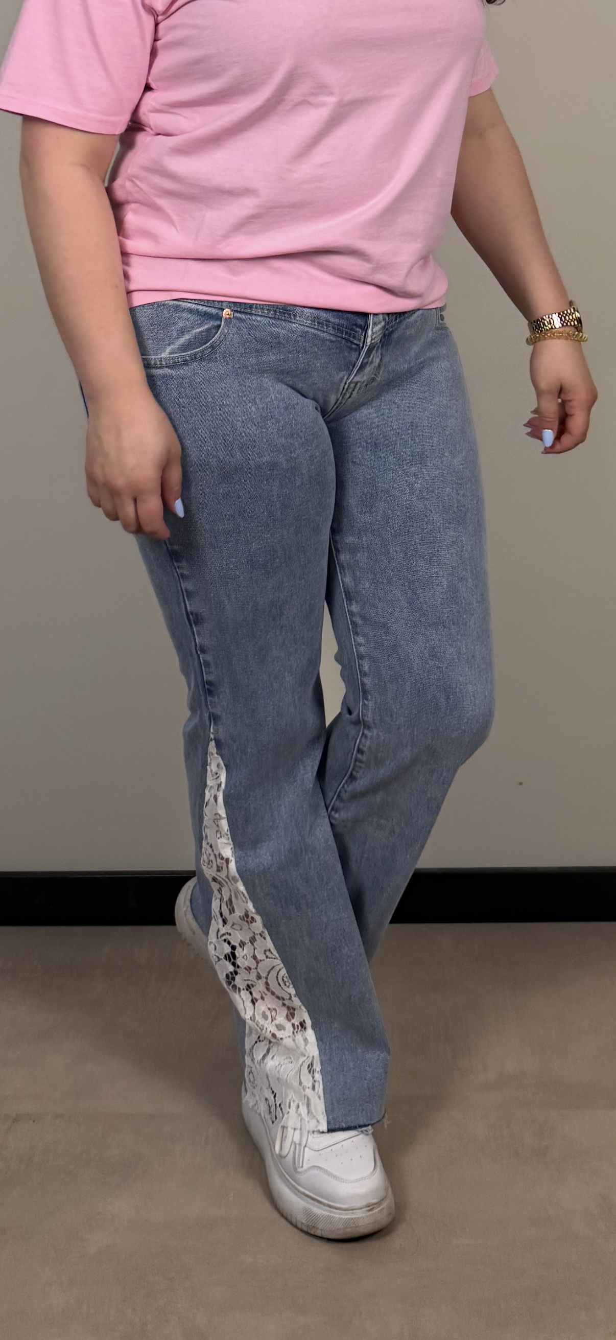JEANS - EVERYDAY JEANS - denim met kant